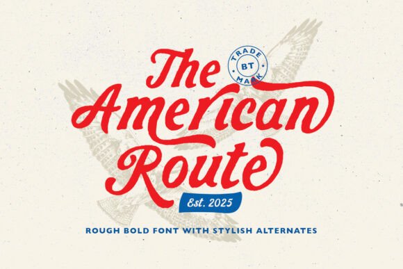 American Route: A Bold Script Font for Authentic Branding
