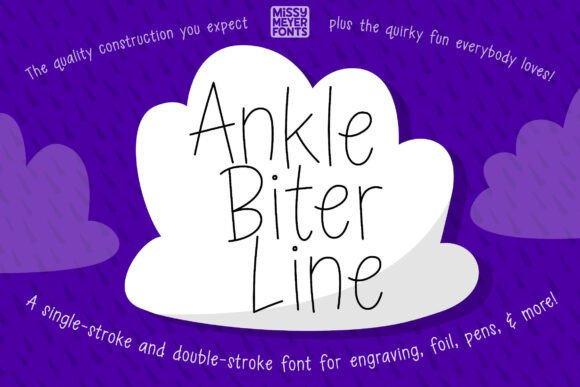Ankle Biter Line: A Playful Script Font for Modern Campaign Design