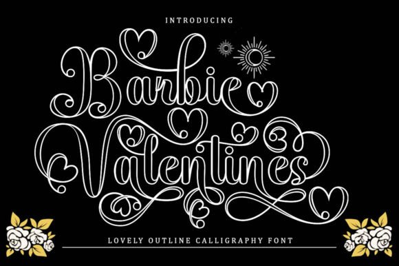 Barbie Valentines Outline Font for Elegant Branding