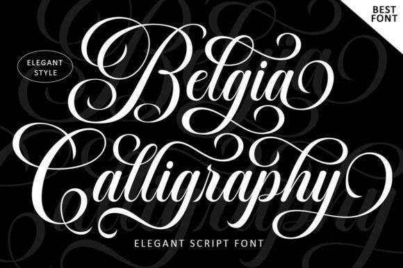 Belgia Calligraphy: A Stylish Script Font for Elegant Editorial Design