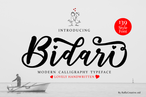 Bidari Script: A Romantic Handwritten Font for Elegant Web Design