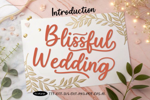 Blissful Wedding Font for Handmade Crafts
