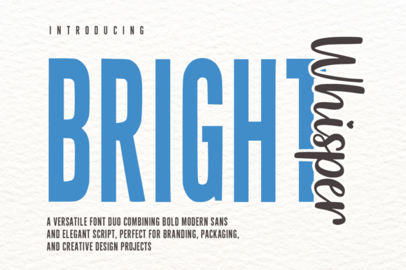 Bright Whisper Duo: A Modern Font for Business Branding