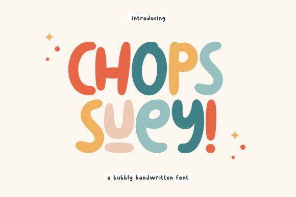 Chops Suey Font: Playful Typography for Handmade Products