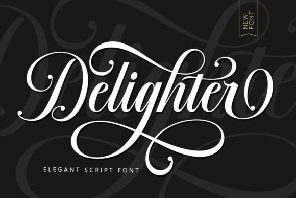 Delighter Font: Elegant Script for Handmade Labels