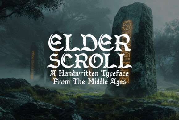 Elderscroll Font: Medieval Script for Web Design