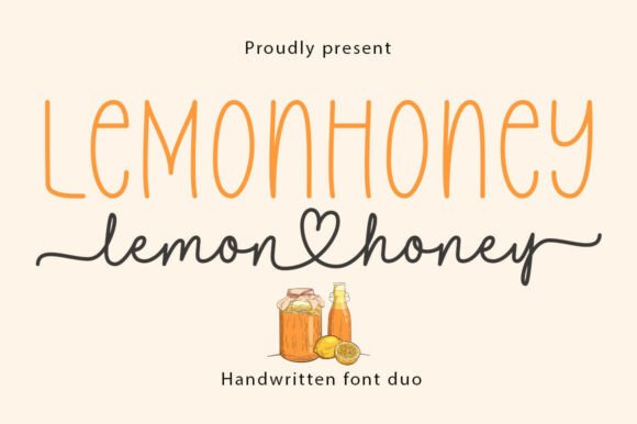 Lemonhoney Duo: A Sweet Handwritten Font for Crafters & Sellers