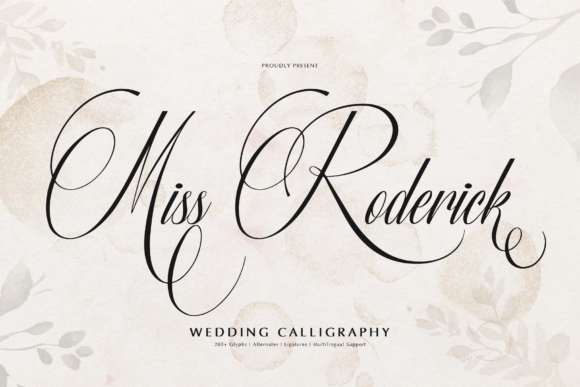Miss Roderick: A Romantic Script Font for Crafters & Product Designers