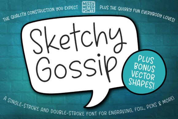 Sketchy Gossip: A Playful Script Font for Editorial Design and Digital Publishing