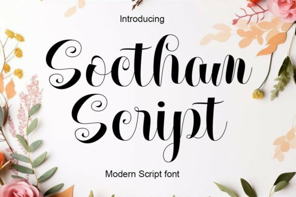Soetham Script: A Modern Calligraphy Font for Elegant Craft Designs