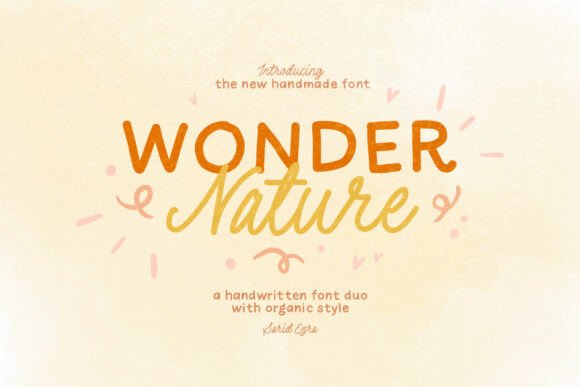 Wonder Nature Font: Editorial Design & Layouts